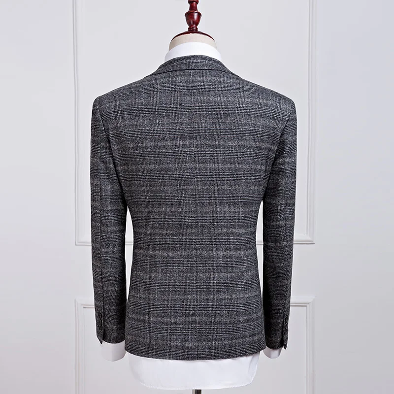 Мужские костюмы для отдыха модные серые блейзеры без глажки мужские деловые
