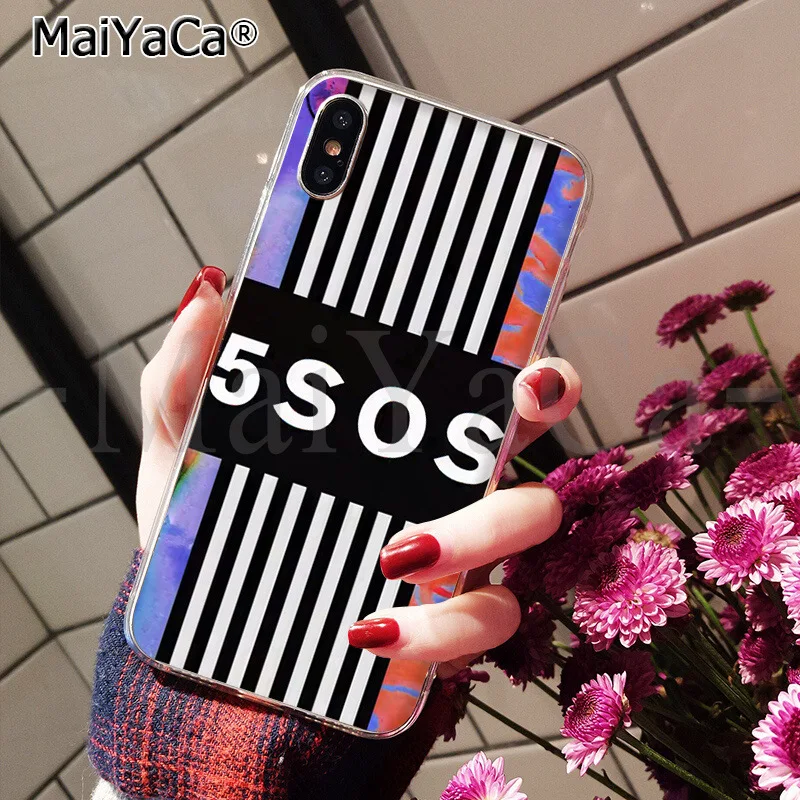 MaiYaCa 5SOS Coque Shell чехол для телефона iPhone X XS MAX 6 6s 7 7plus 8 8Plus 5 5S SE XR|Бамперы| |