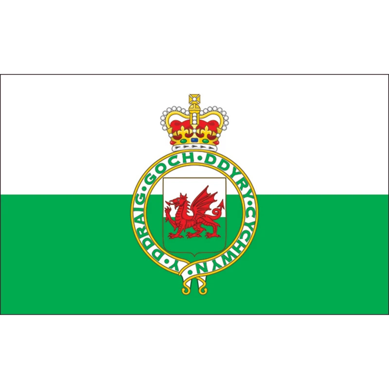 Валлийский Королевский значок флаг горячих предметов 3x5FT (90x150 см) 100D Полиэстер