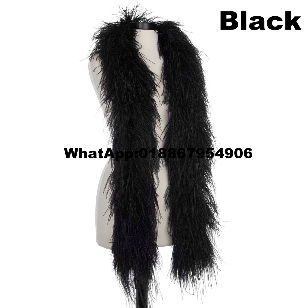 10 метров ярко розовый боа из страусовых перьев Дамский шарф для одежды