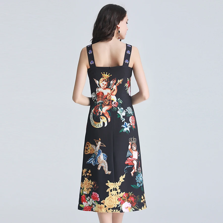 AELESEEN люкс Bodycon Для женщин летние платья 2019 без рукавов Мода квадратный рукавом