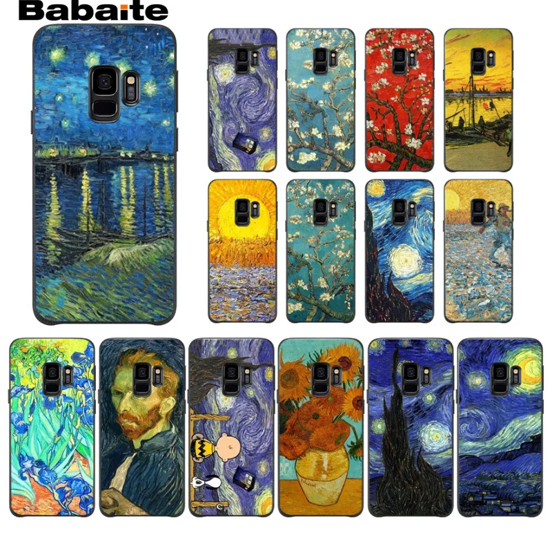 Чехол для телефона Ван Гога с рисунком звездной ночи Samsung Galaxy s9 s8 plus note 8 note9 s7 s6edge