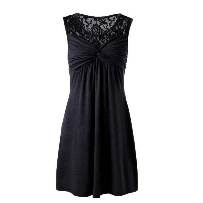 5xl большой размер ropa de mujer robe ete 2019 футболка платье с О-образным вырезом кружевное