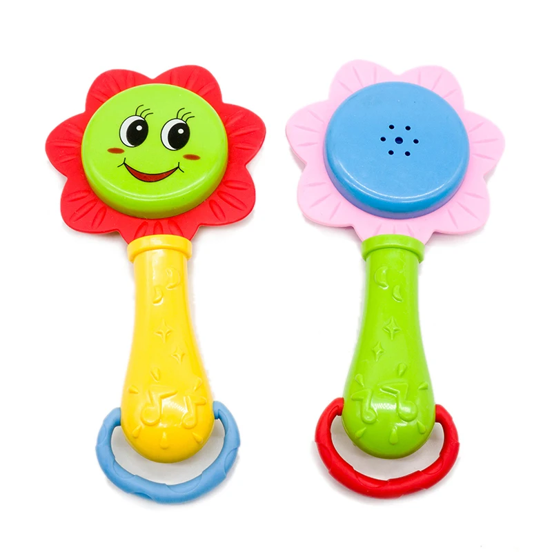 Hot Sale Creative Sun Flower Sunflower Baby Rattle Soft Teether Babys Wrist Teeth Bite Bell Funny Toys Kids Toy Christmas Toys|baby wrist|baby
