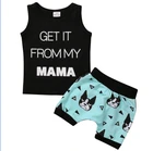 2017 новая летняя одежда для маленьких мальчиков, Повседневная футболка, топ + шорты, комплект одежды из 2 предметов