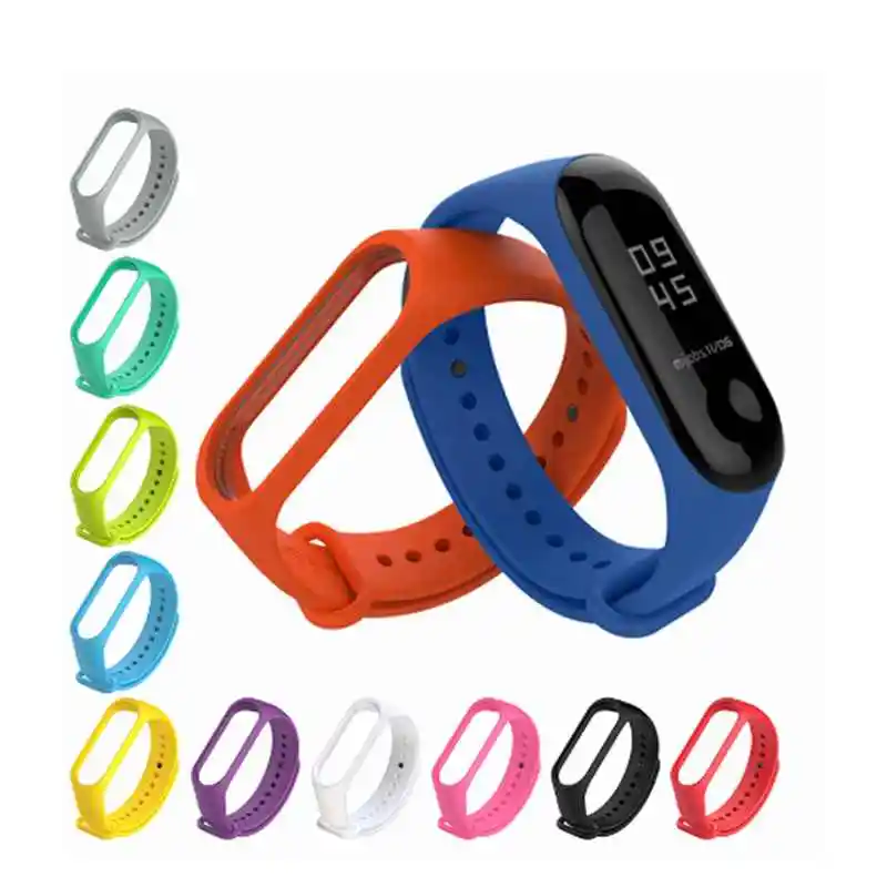 Силиконовый ремешок для наручных часов Mi Band 4 Correa аксессуары смарт Xiaomi mi 3 браслет