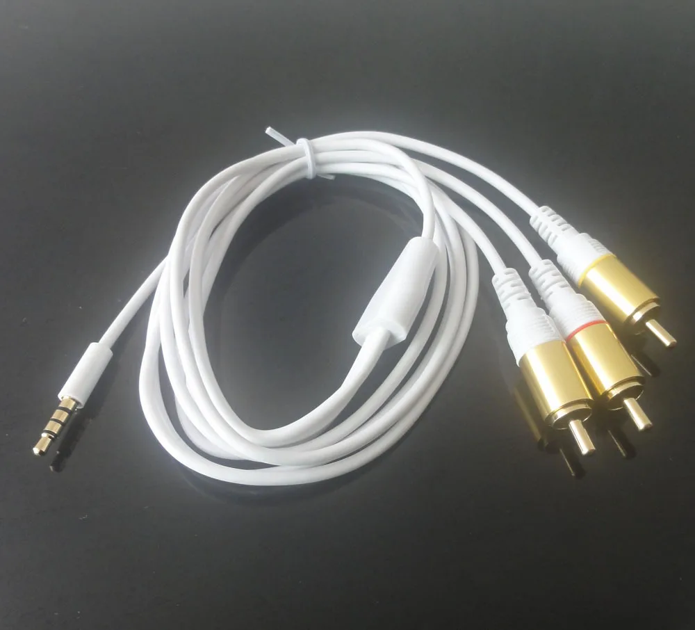 Аудио Видео кабель 3 5 мм до 3RCA 2 метра|audio video cable|video cable3.5mm to 3rca |