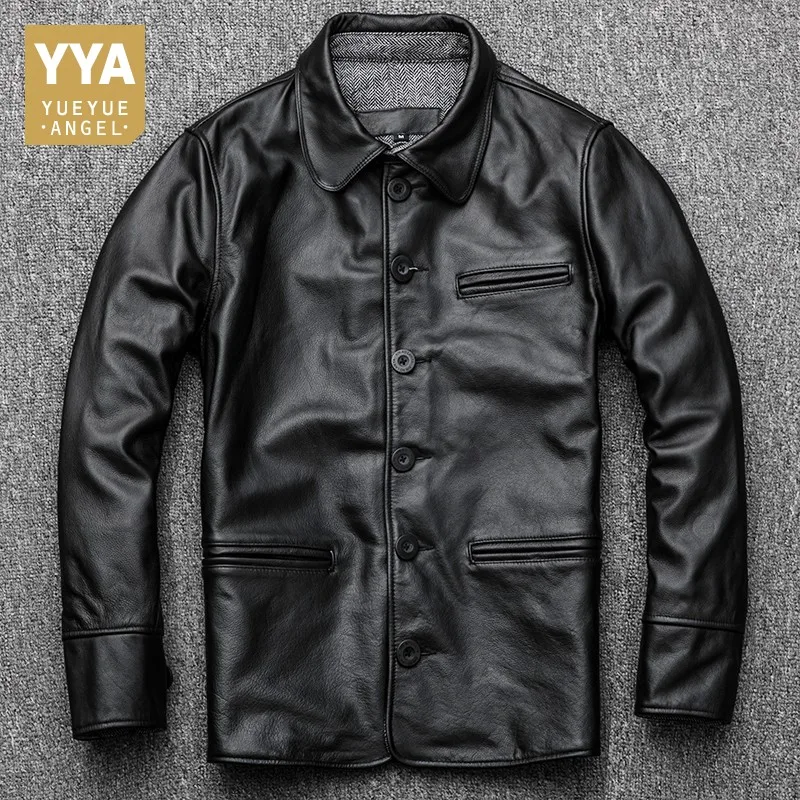 Новая брендовая мужская одежда Jaqueta Masculina деловая куртка из натуральной кожи с
