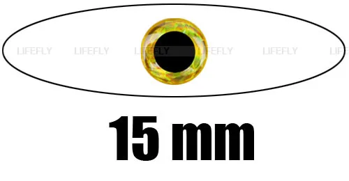 

15 мм 3D золото/оптовая продажа 300 шт. 3D голографические глаза рыб, вязание мушек, джиг, изготовление приманок