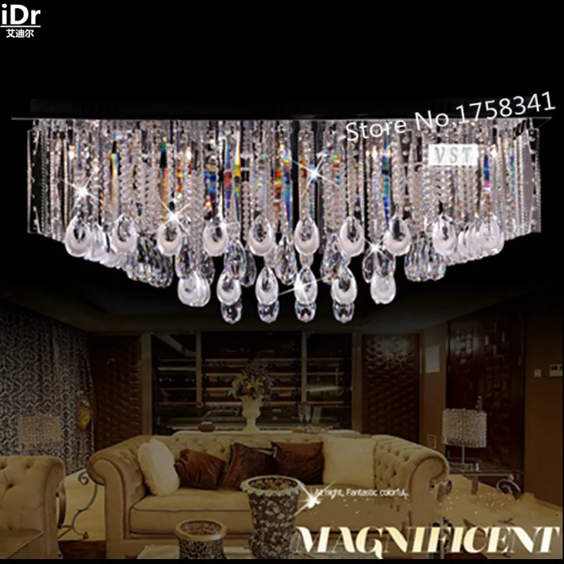 

modern high quality crystal ceiling rectangular LED Bedroom lamp HallCeiling 100% quality assurance