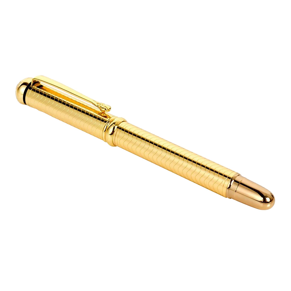 

NEW LUOSHI 765 Gold Plated Carved Medium Nib Fountain Pen (Waved)