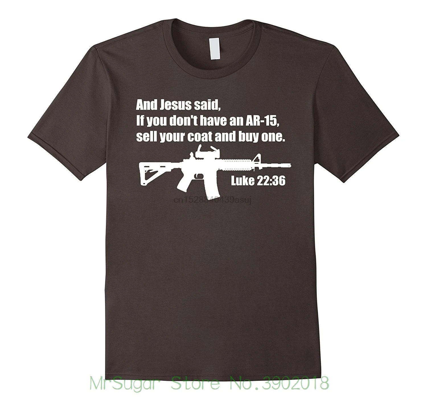 Хлопковая модная футболка с короткими рукавами и надписью Jesus Said Ar 15 Luke 22