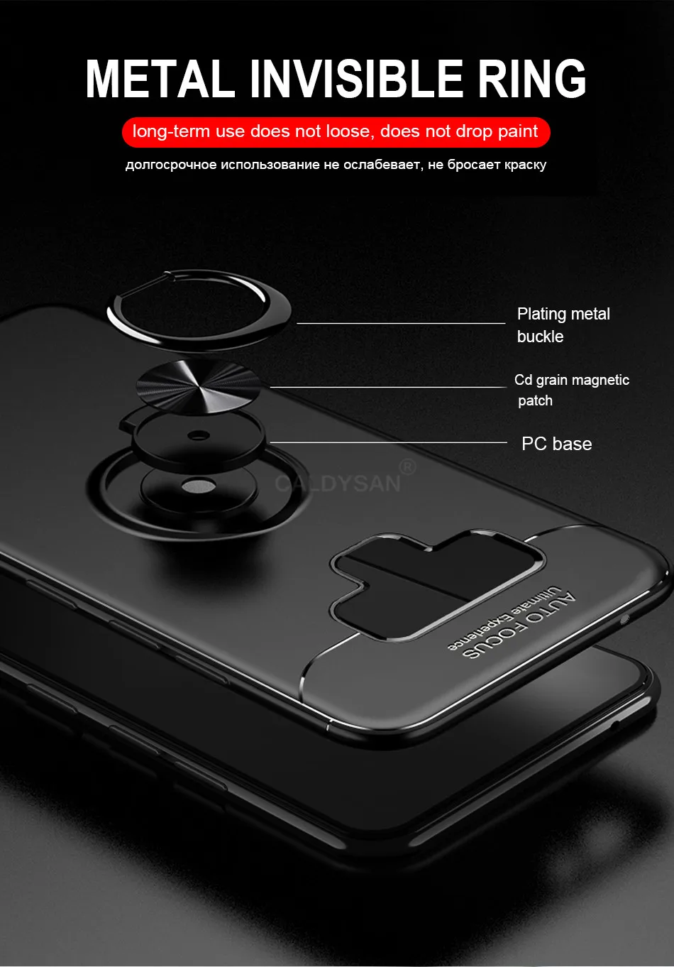 Роскошный противоударный чехол с кольцом-кронштейном для samsung Galaxy S8 S9 PLus, полный Чехол для samsung Note 8 9, мягкий силиконовый чехол с держателем из ТПУ