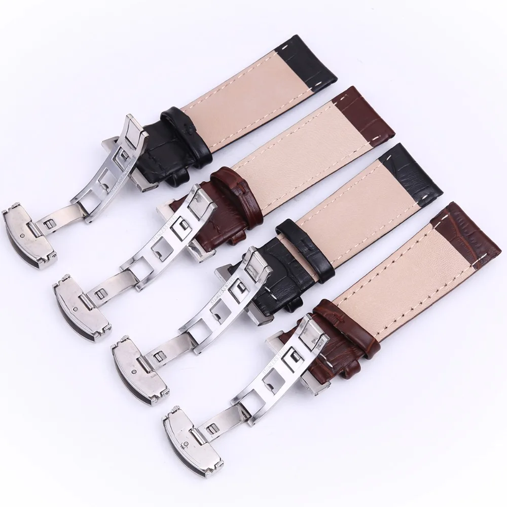 Ремешок из телячьей кожи для часов 18/20/22/24 мм|bracelet watchbands|watchband 18mmfolding clasp |