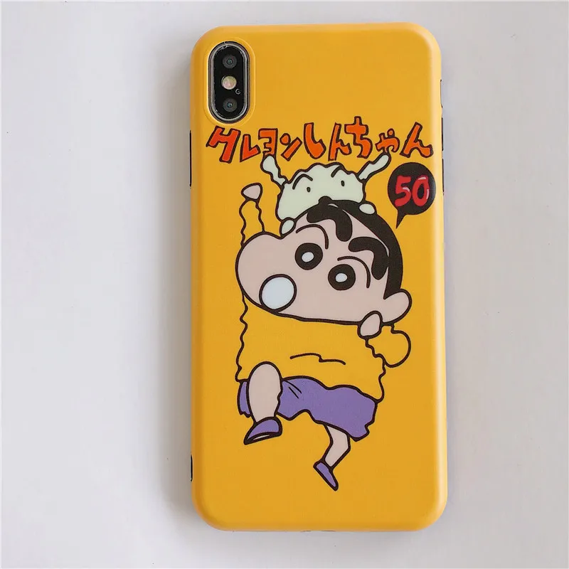 Cute Cartoon Crayon Shin chan Phone Cases For iPhone 8 7 6S 6 S Plus Case Silicon Soft TPU Cover X XS MAX XR |