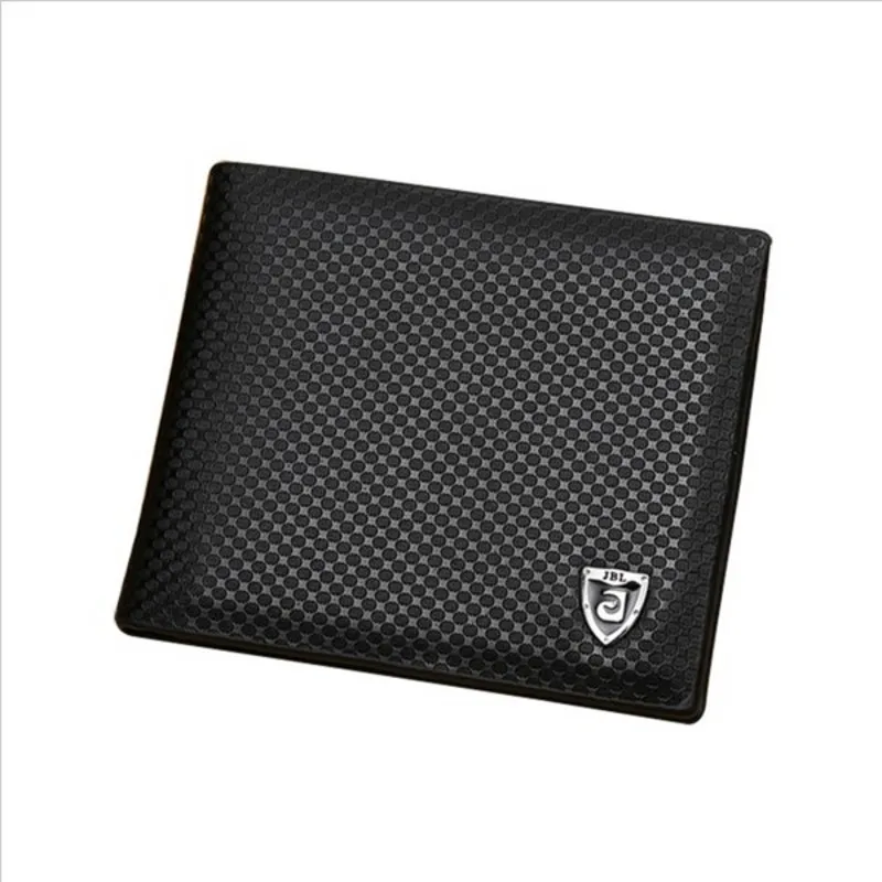 Мужской кошелек ультратонкий короткий черный кофейный с отделением для карт