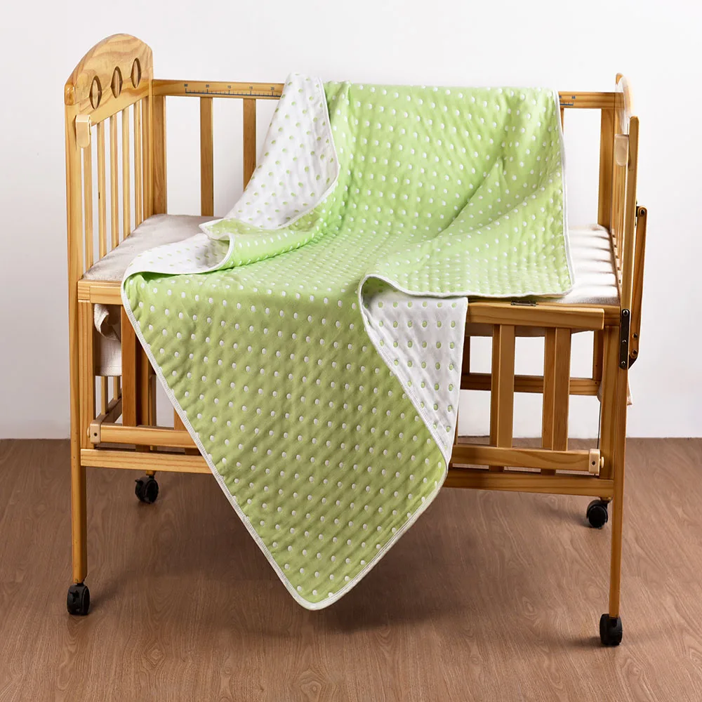 Хлопковые шестислойные марлевые одеяла супермягкое одеяло в горошек на кровать