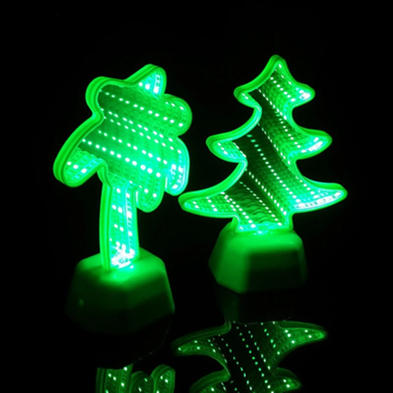 

LED Table Lamp Double-sided Mirror Tunnel Lights Colorful Modeling Light Holiday Gifts Night Lamp Children's Room Decoration