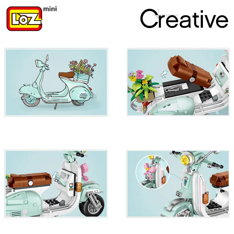 

LOZ Mini Blocks Technic Tank Car Model Bricks Building Blocks Creator Plastic DIY Assembly Toys for Children Educational Gifts