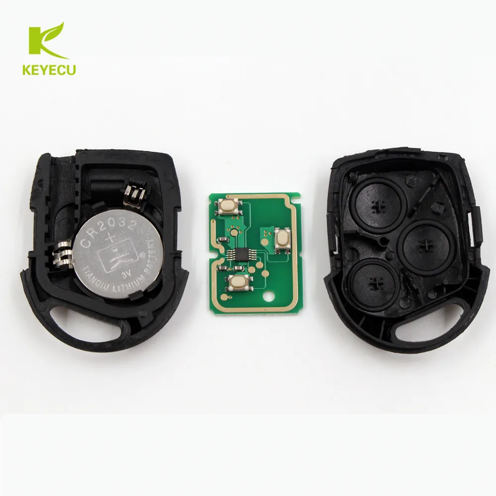 KEYECU 3-кнопочный дистанционный ключ и чип транспондера 4D60 Стекло для Ford Mondeo Focus Ka