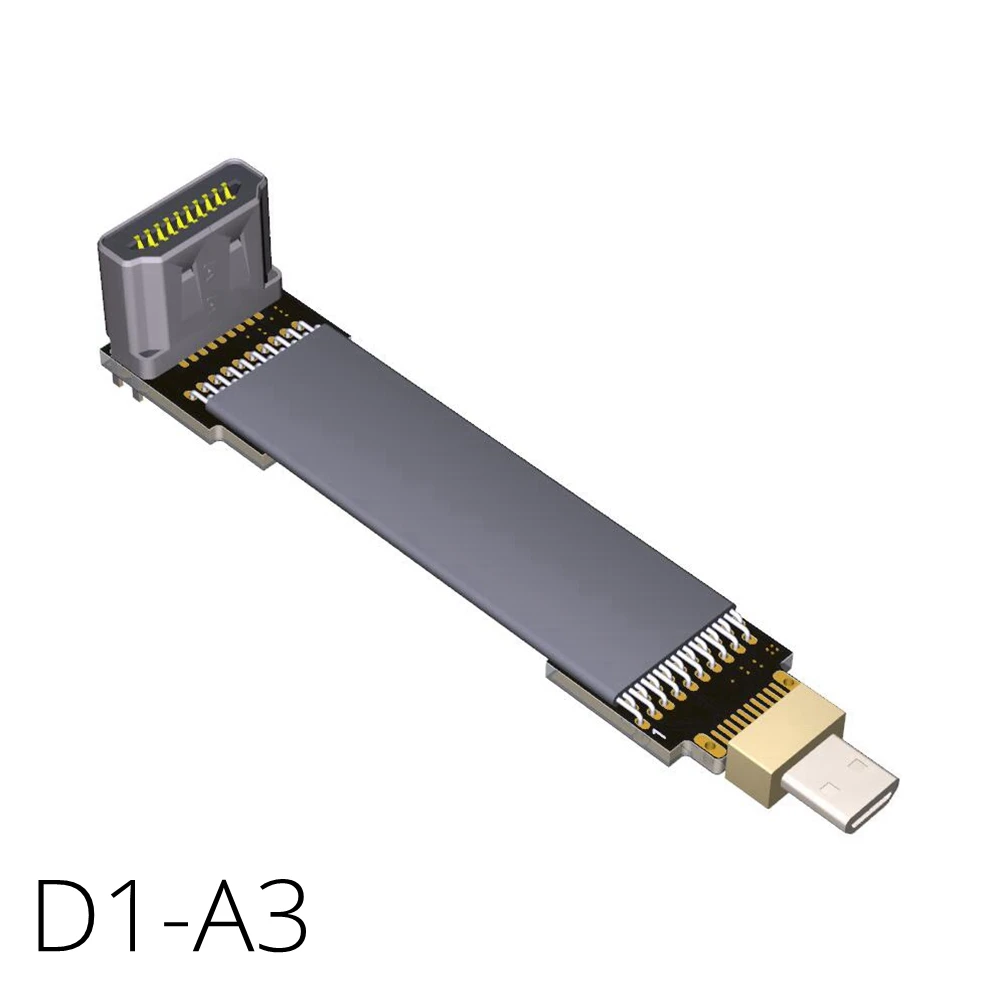 Микро HDMI D тип Mini C Тип A коннектор конвертер адаптер кабель вверх и вниз правый