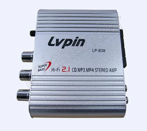 Автомобильный усилитель LP-838 Hi-Fi стерео сабвуфер аудио для смартфонов
