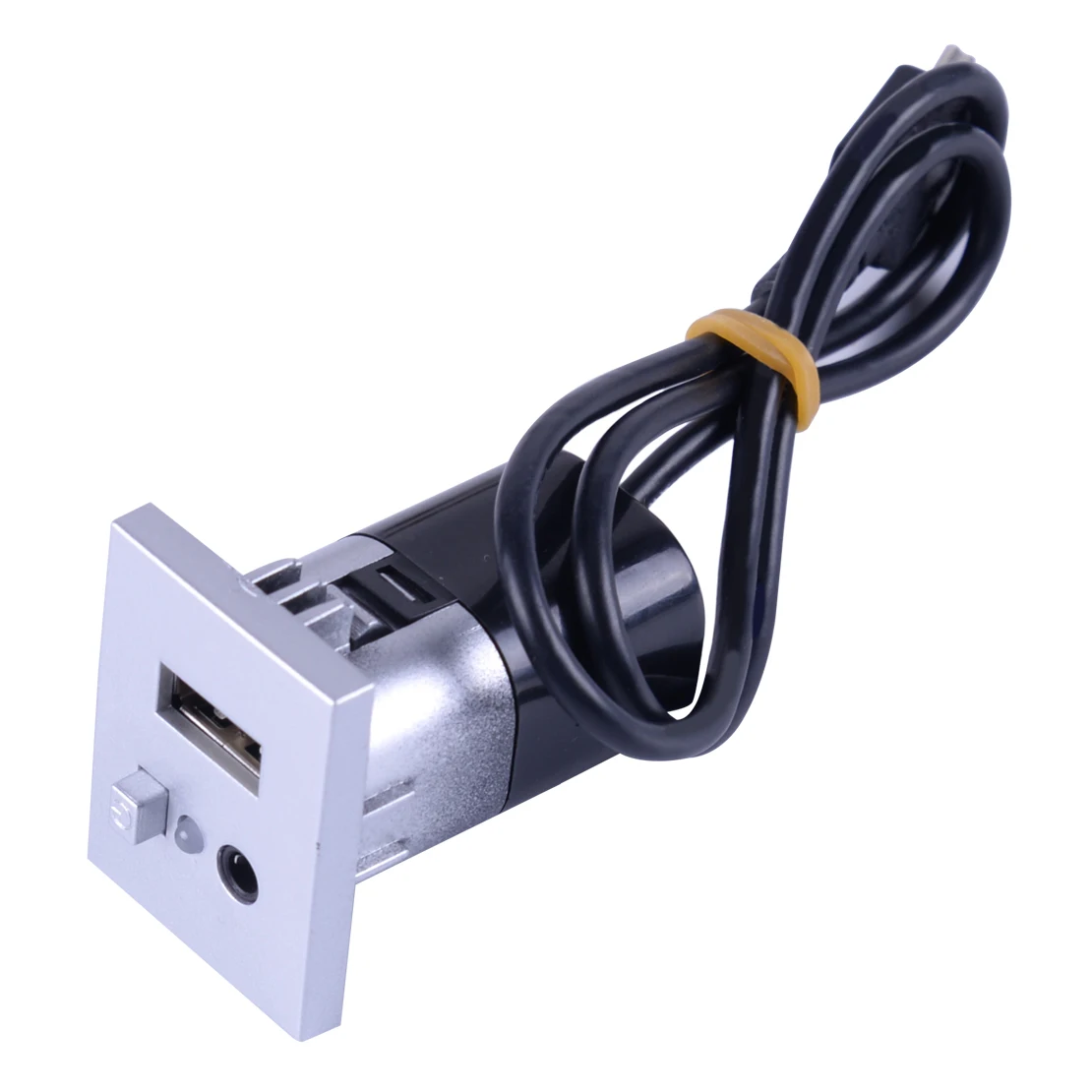 silver 43 см Авто Мини USB приборная панель Вход Соединительный модуль точка 3,5 мм пластик черный серебристый подходит для Ford Focus MP3 3,5 мм Jack - Название цвета: silver