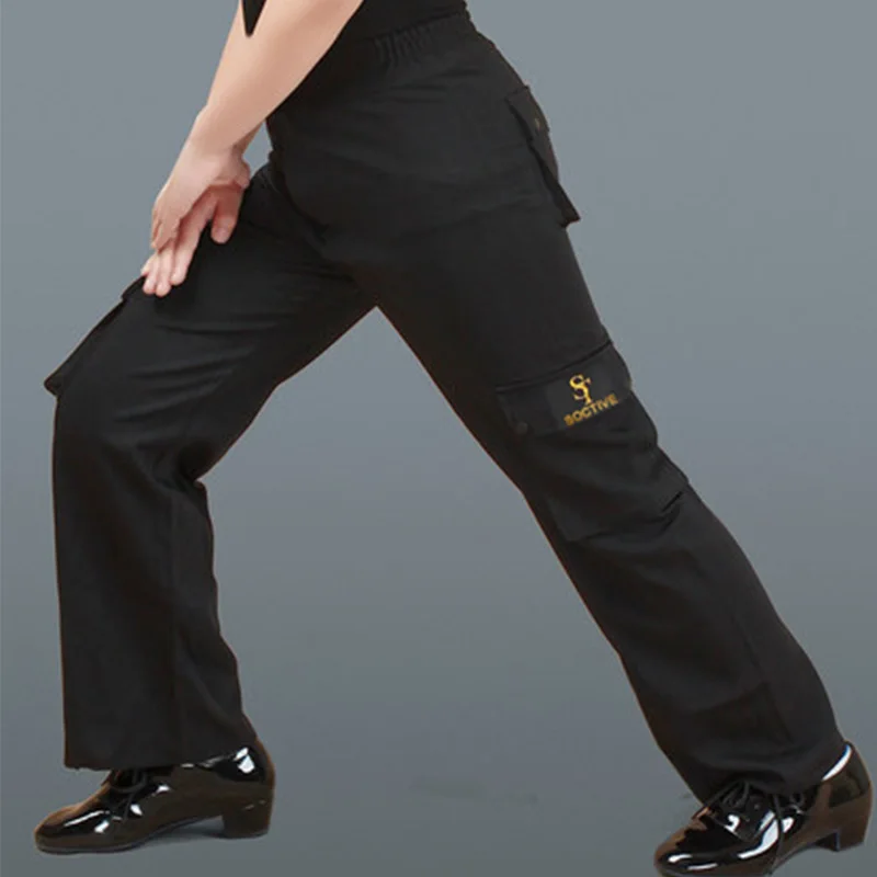 

Boys Latin Pants Children'S Black Pocket Dance Trousers Girls Practice Tango Samba Ballroom Dancing Clothes Dancewear DN2679