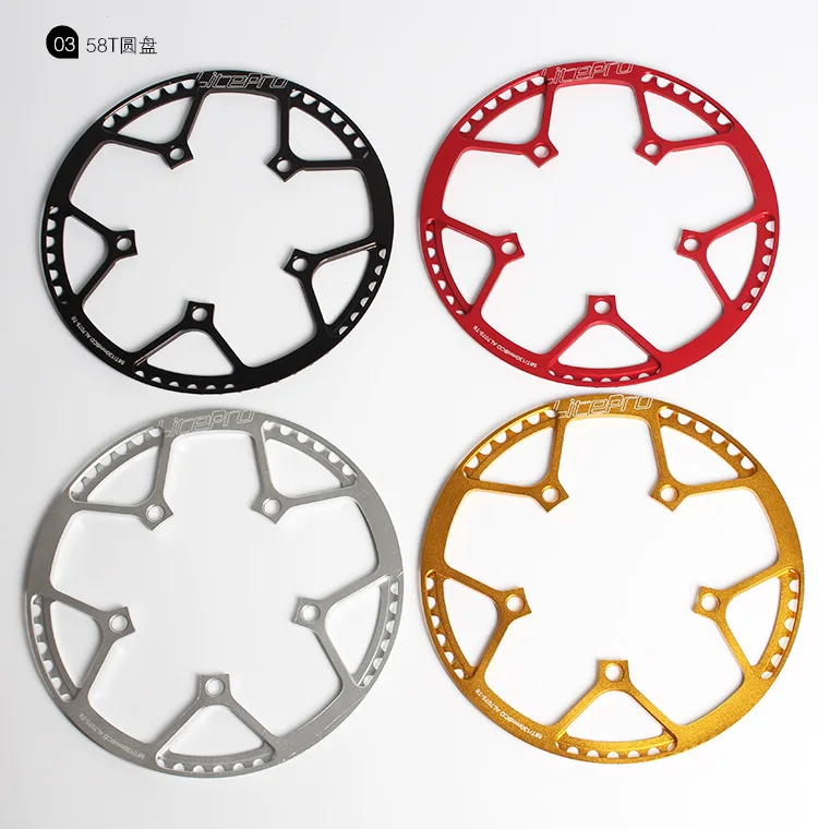 Litepro одна скорость 130BCD складной велосипед шатун BMX цепь колеса 45 T/47 T/53 T/56 T/58 T AL7075 цепь колеса 170 мм кривошипно-цепное кольцо