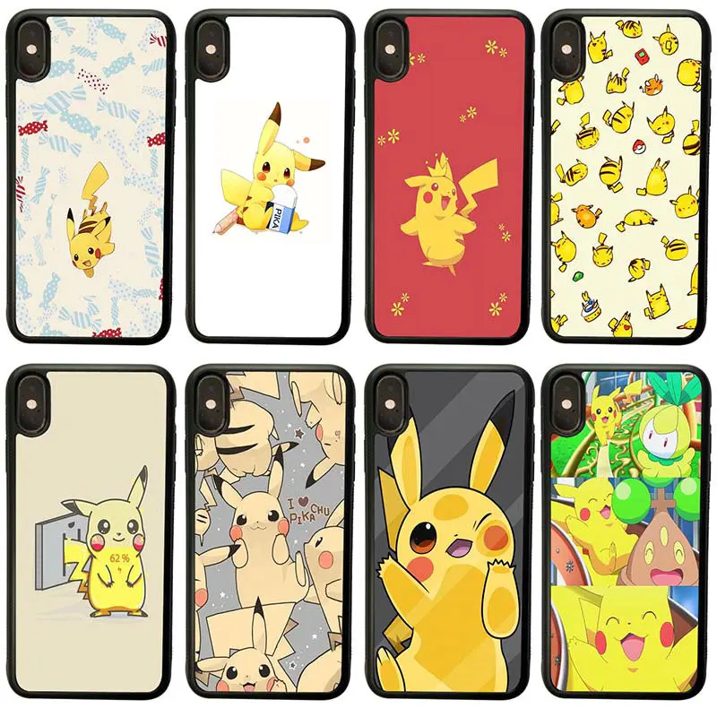 Жесткие чехлы для мобильных телефонов Чехол для iPhone 4, 4S 5 5S SE 6 6 S 8 7 Plus X XR XS Max Мультяшные Покемоны Pika Go PokeBall Animal