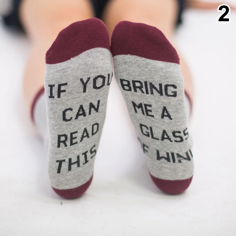 1 Pair Socks Letters If You Can Read This Breathable Elasticity for Women Men Christmas C55K Sale |