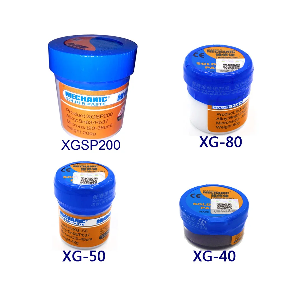 100% Оригинальный механик Sn63/Pb67 флюс паяльной пасты XG 40 50 XG80 250 для паяльника Hakko 936