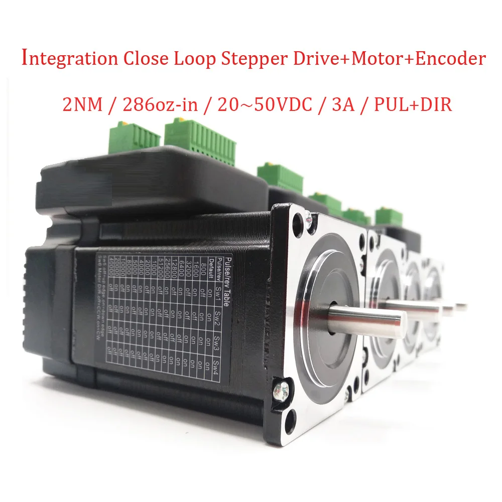 4 шт./лот DC36V Nema23 2Nm интегрированный замкнутый контур шаговый Драйвер + двигатель