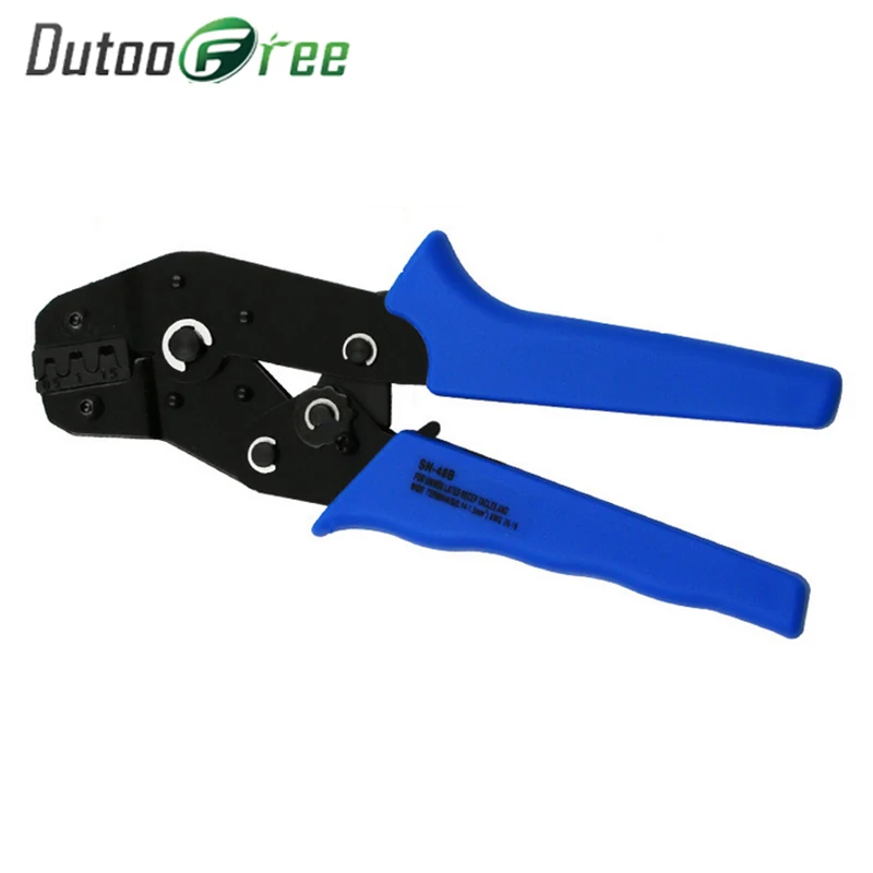 Crimping Pliers 2.8/3.96/4.8/5.08/6.3 mm Cables Crimping Pliers Tool for non-Insulated Terminal Crimper 26-16 AWG self-adjust