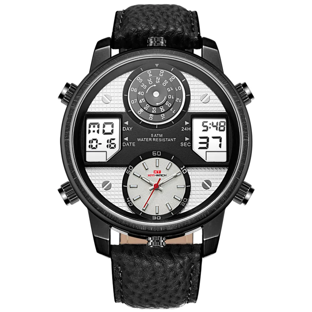 Мужские часы Chronograp спортивные кварцевые многофункциональные деловые с золотыми
