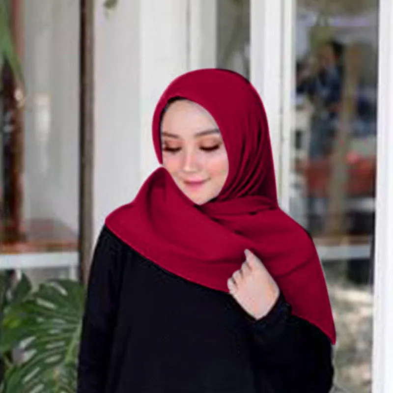 Женский головной убор мусульманский шарф Средний Восток шарфы шаль без рисунка