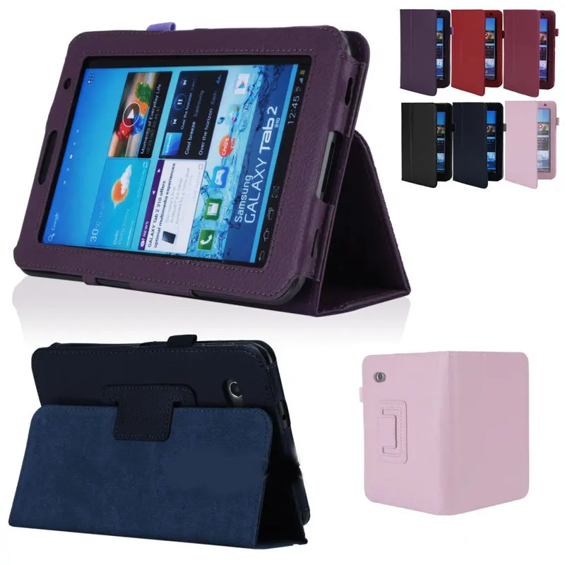 Чехол-книжка для Samsung Galaxy Tab 2 из искусственной кожи с подставкой стилусом и