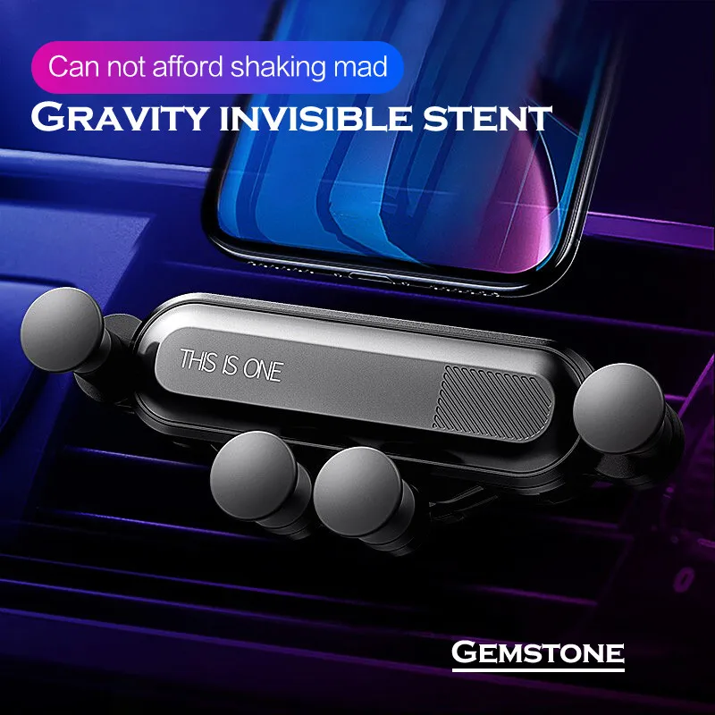 Gemstone Color Универсальный автомобильный держатель для телефона для iPhone X XS samsung A50 huawei гравитационный держатель на вентиляционное отверстие автомобиля держатель мобильного телефона держатель навигации - Цвет: Gemstone Color