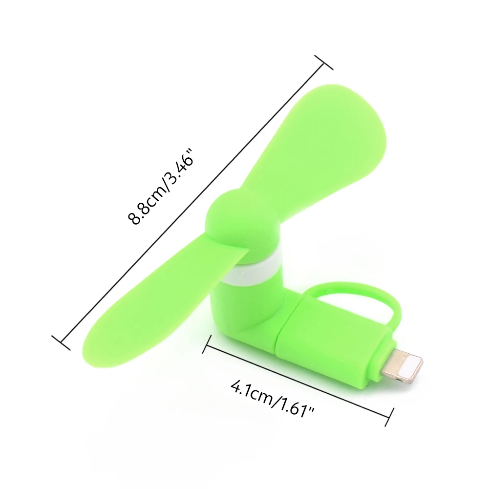 green YCDC Портативный 5V Mini USB телефон охлаждения ноутбука два в одном вентиляторы штепсельной вилки охладитель рук для samsung Xiaomi Android IPhone смарт-чехол для телефона - Цвет: green