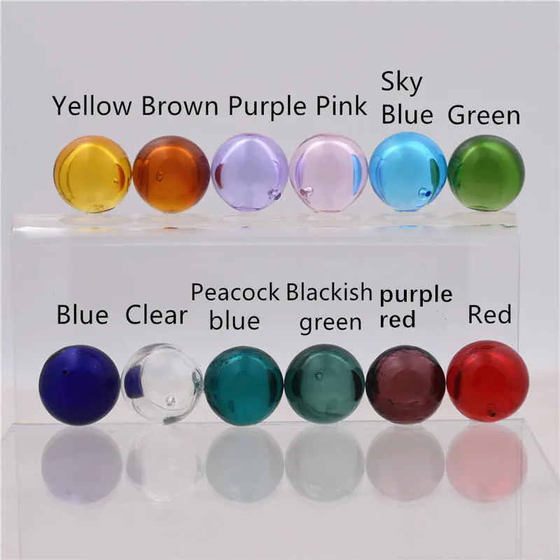 

28pieces 12mm ball Diffuser Perfume Refillable handmade Essential Oil Aromatherapy glass ball Bottle jewelry glass pendant