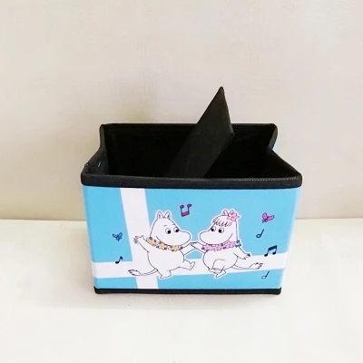 Moomin семейная мультяшная Милая настольная коробка для сбора косметики в сложенном виде, Супер милые настольные контейнеры для хранения, органайзер для макияжа