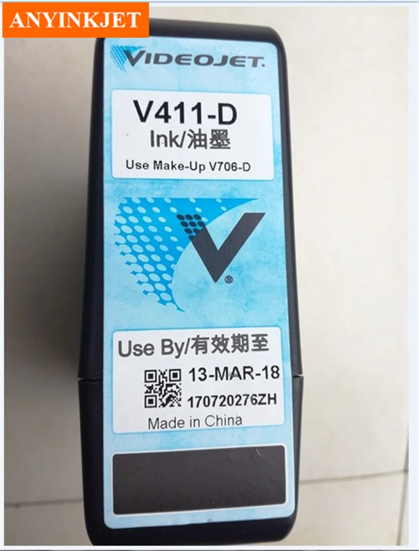 100% Новые оригинальные чернила Videojet V411 с картриджем + чернилами чипом