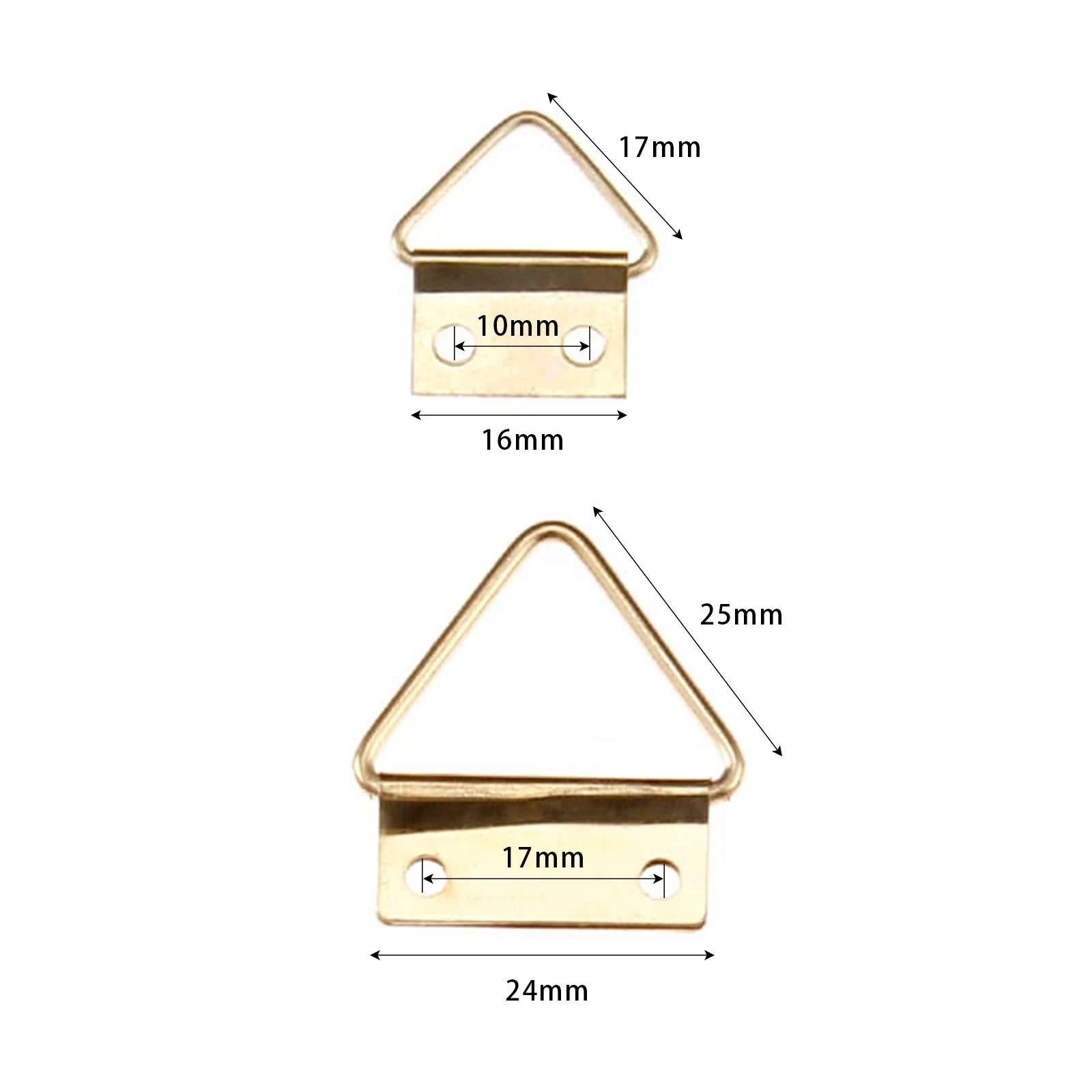 20 шт. золотой треугольник с двойным отверстием d образное кольцо Висячие