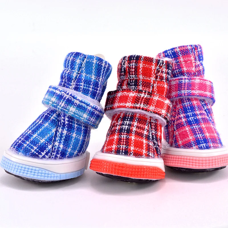 Зимние теплые ботинки для домашних животных 4 шт./компл.|dog shoes|dog shoes wintercat footwear |