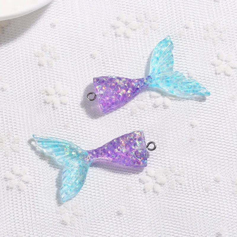 20 шт. подвески из смолы х43 мм|mermaid charms|resin charmscharm necklace |