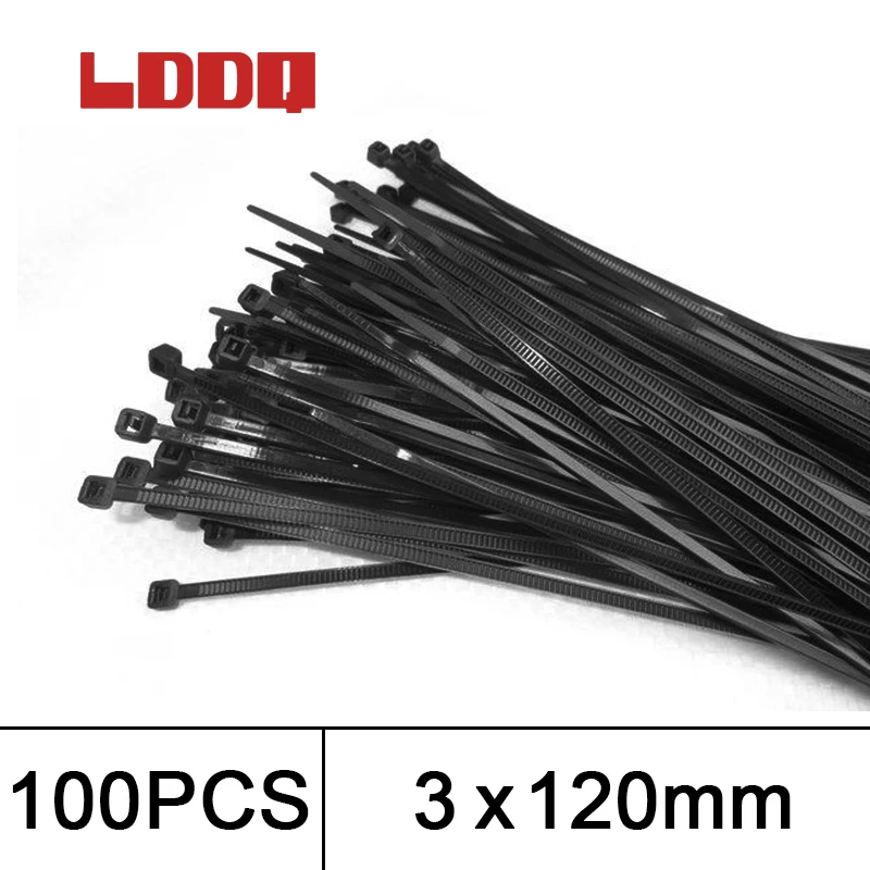 Пластиковый кабель ldq 3 мм черный и белый 100 нейлоновый самофиксирующийся |