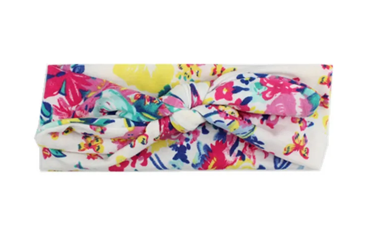 Elastic Baby Headdress Flower Rabbit Headband Headwear for Newborn infant girls hair accessories Bow knot hairband | Детская одежда и