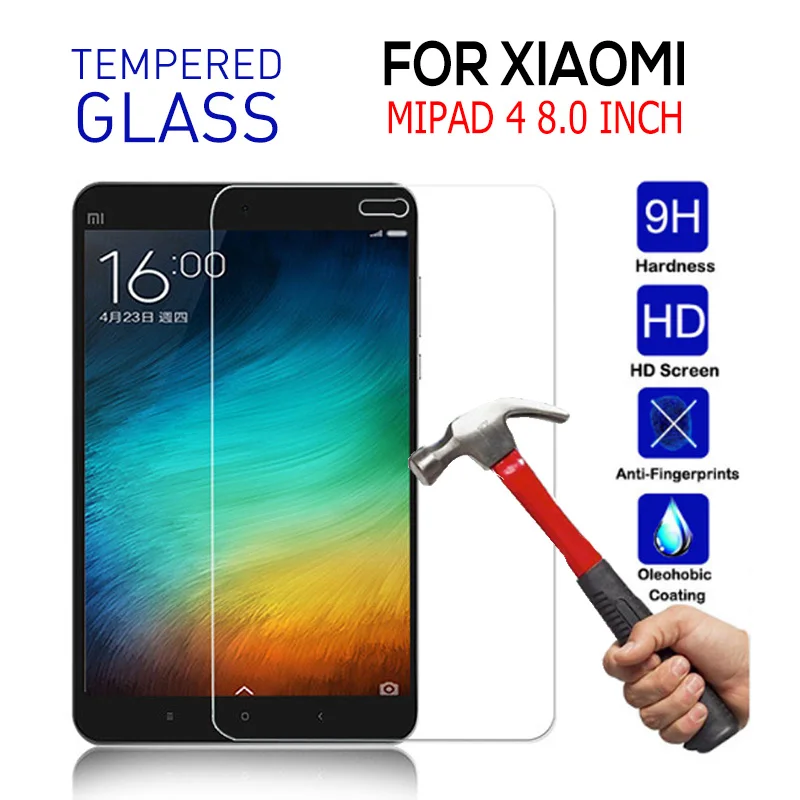 Для Xiaomi Mipad 4 закаленное стекло твердость 9H Ультрапрозрачная Защита экрана для Mi
