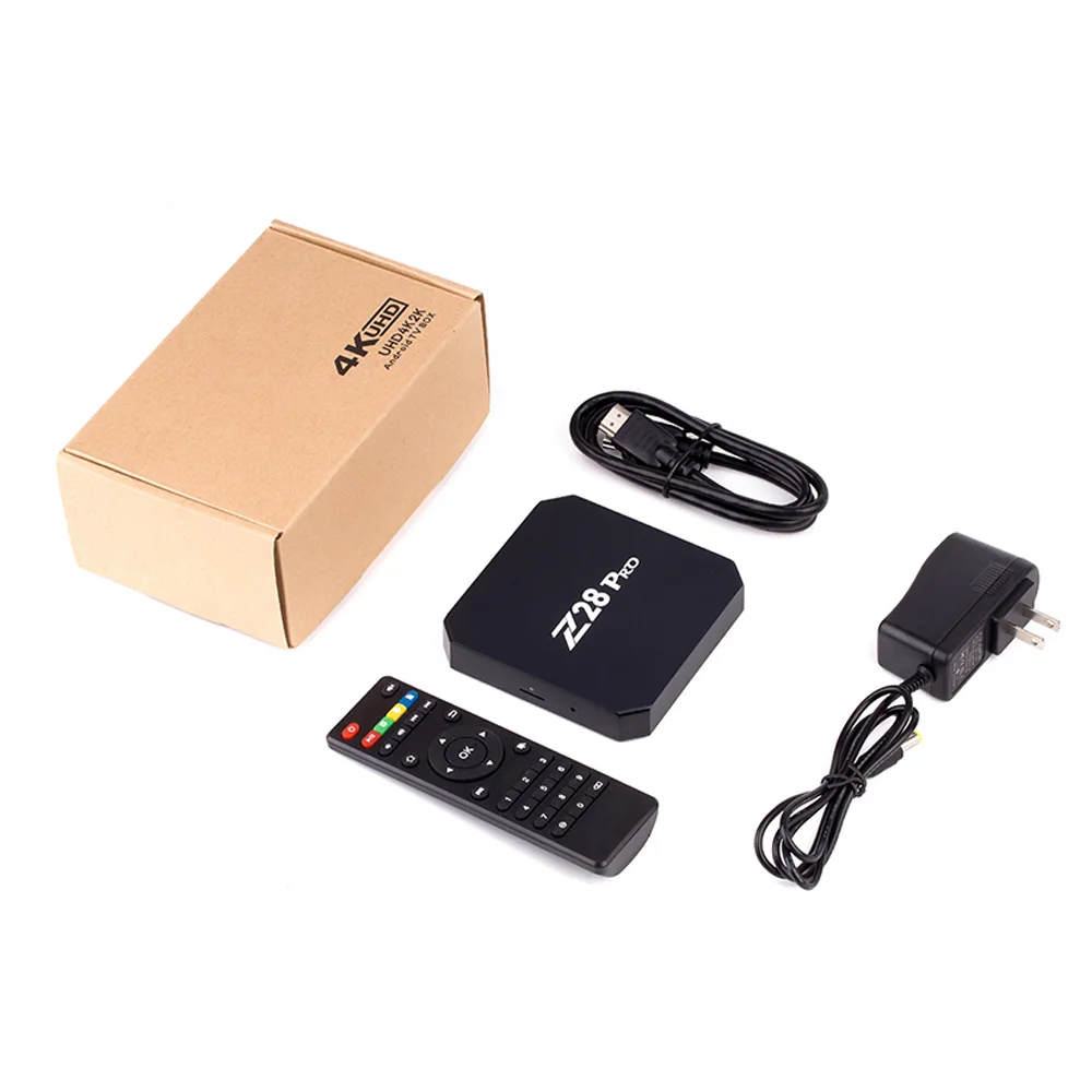 Декодер каналов кабельного телевидения Z28 Pro RK3328 Cortex-A53 Smart ТВ box Android 7 1 Поддержка