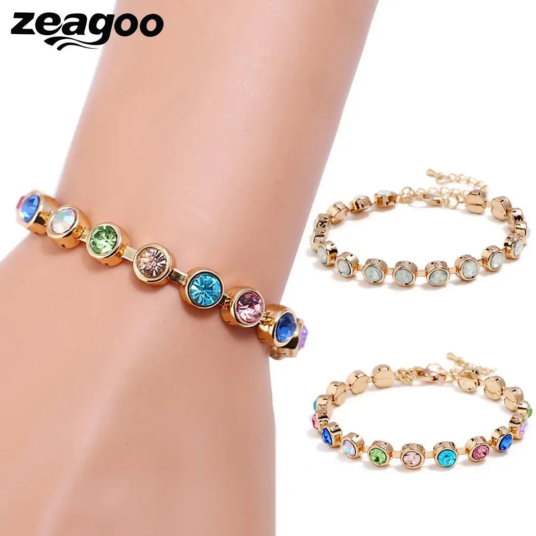 Браслет Мода сплава искусственный алмаз Регулируемый Простые цепи Для